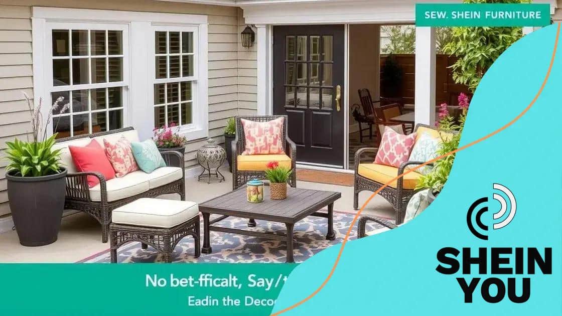 Tips for decorating your patio with Shein’s furniture