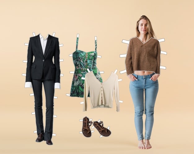 A visual guide showing different outfit combinations created from the same ten essential clothing items. The combinations include casual, business casual, and evening looks, demonstrating the versatility of the capsule wardrobe.
