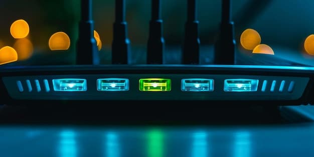 An image illustrating the update process of a router's firmware. Screenshots showing the router's admin panel with progress bars, version numbers, and update prompts.