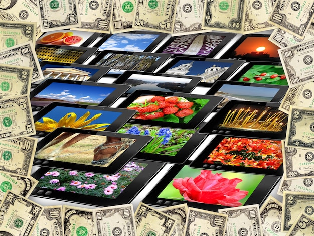 A conceptual image of various financial icons (credit cards, coins, graphs, etc.) arranged in a circular pattern around a blockchain logo. The elements are designed in a clean, modern style, symbolizing the integration of blockchain technology into the financial industry.