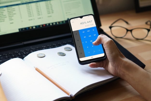 A smartphone screen displaying a budgeting app dashboard, with clear visuals of spending categories including a clothing budget. Bright, clean interface.