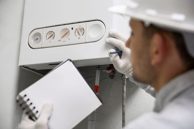 A close-up of a hand changing an air filter in a furnace, emphasizing routine maintenance.
